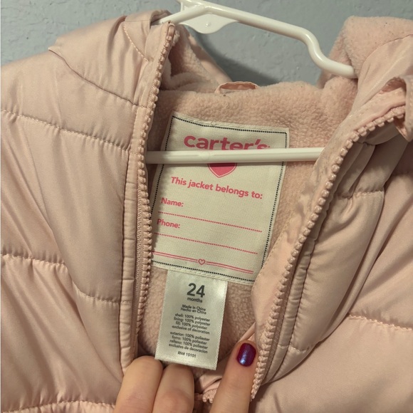 Pale pink 24 month unicorn puffer jacket - Picture 5 of 7